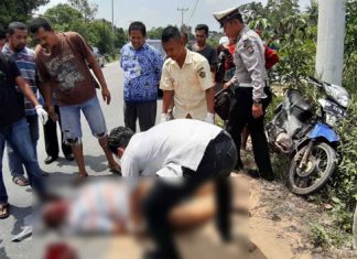 Kecelakaan Tunggal, di KM 6 Tanjungbatu Barat