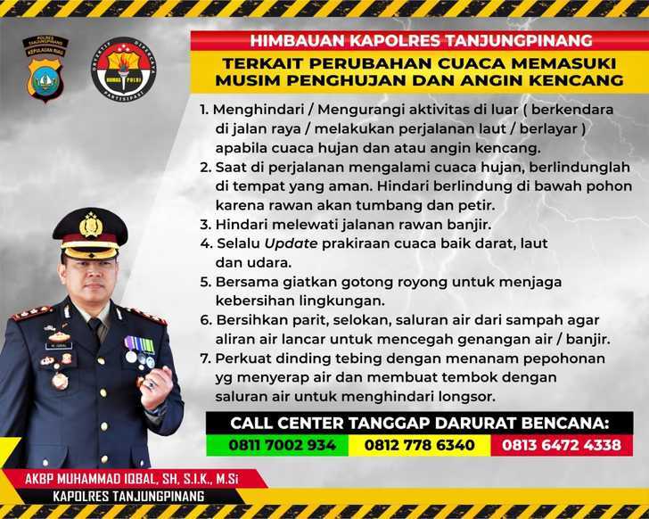 Himbauan Kamtibmas Memasuki Musim Penghujan dan Angin Kencang