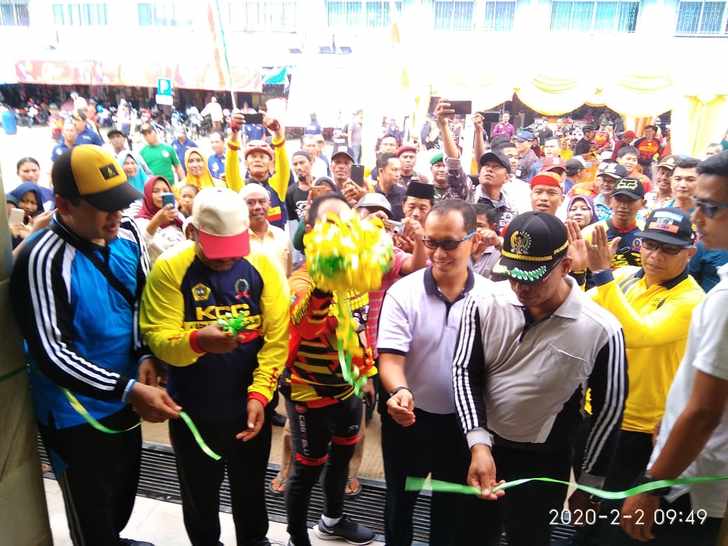 Ratusan Rombongan Pesepeda Ikut Ramaikan Peresmian Pasar Mutiara Tanjungbatu