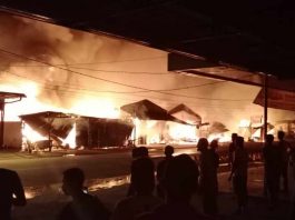 Ruko di Balai Karimun, Terbakar