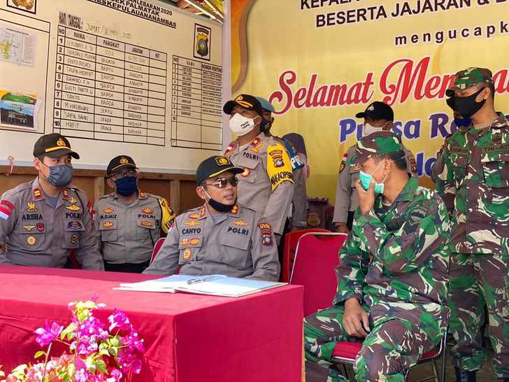 Kapolres Anambas Cek Pos Keamanan Operasi Ketupat Seligi di Palmatak