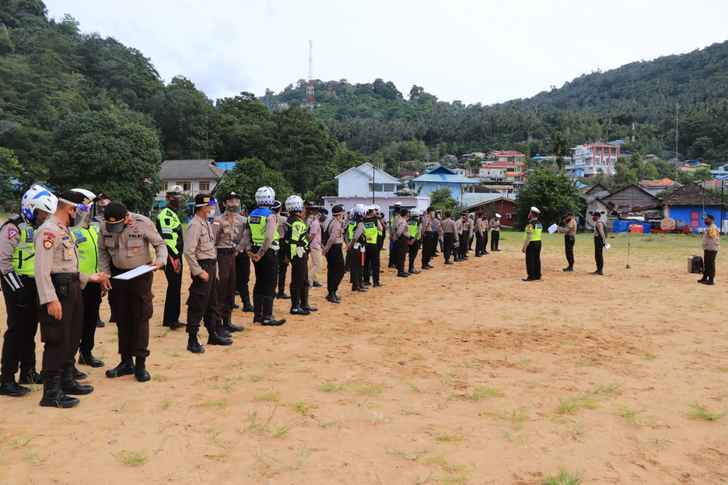 Polres Kepulauan Anambas Gelar Apel Kesiapan Pengamanan Malam Takbiran Idul Adha 1441 H