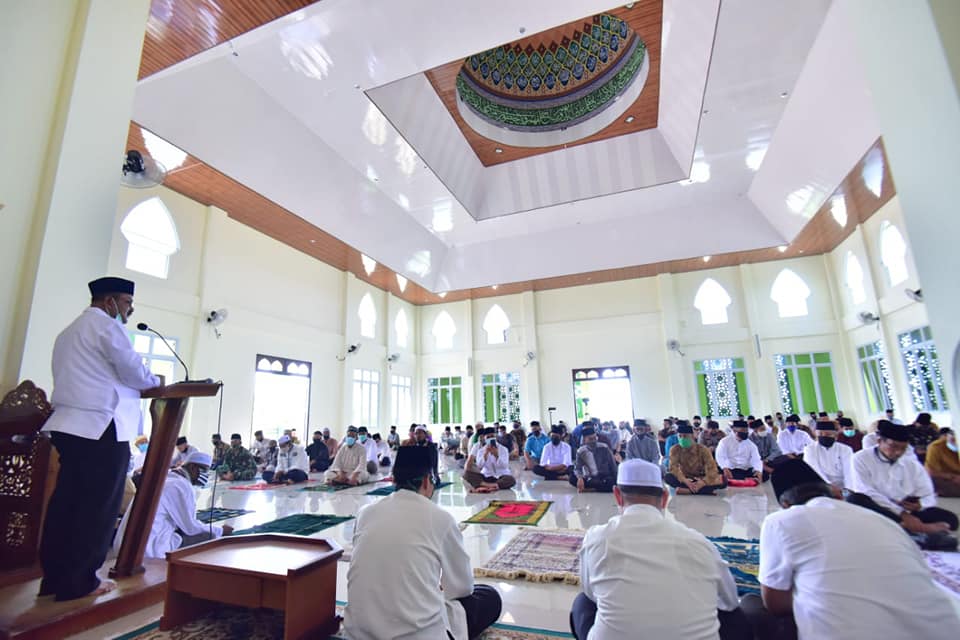 Masjid Hijir Ismail di Islamic Centre Kundur Mulai Digunakan, Bupati Hadiri Syukuran dan Sholat Berjamaah Perdana