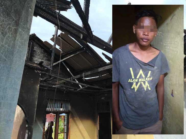 Pembakar Rumah Di Ungar, Dijebloskan Ke Sel Tahanan Mapolsek Kundur