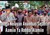Bupati KKA, Abdul Haris saat membacakan surat pernyataan yang akan dilayangkan ke kementerian