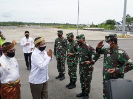 Penyambutan Kedatangan Menkopolhukam RI