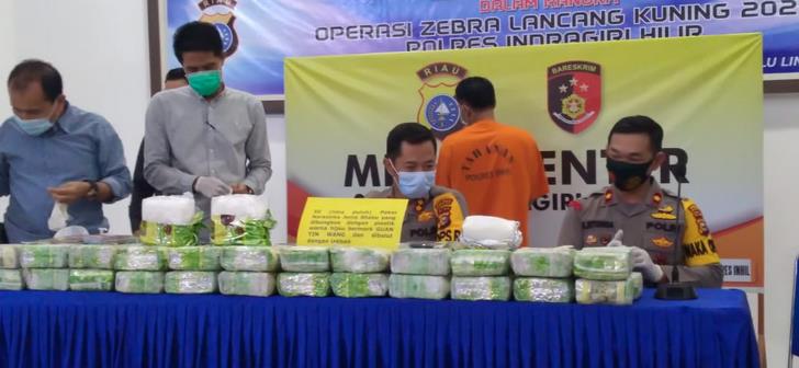 Polres Inhil Ungkap kasus narkoba jenis sabu seberat 50Kg