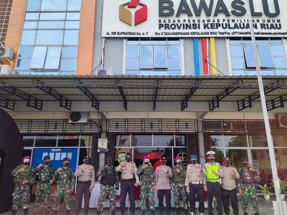 Polres Tanjungpinang dan pihak TNI, siap untuk pengamanan Pilkada 2020