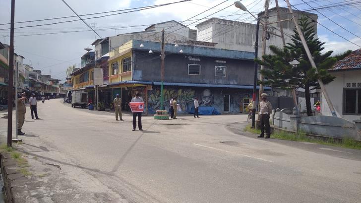 Razia Masker di simpang pos AL Tanjungbatu