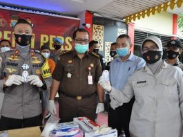 Pemusnahan barang bukti narkoba, di Mapolres Tanjungpinang