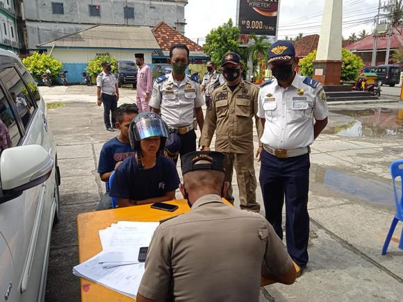 Razia Masker di Tanjungbatu Kundur
