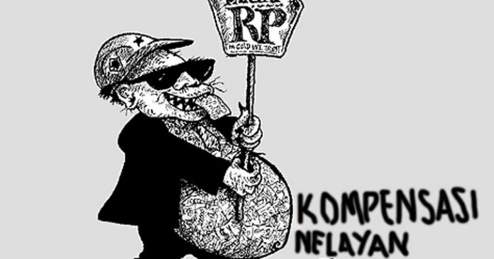 Karikatur kompensasi nelayan