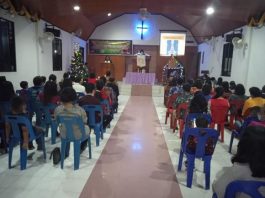 Salahsatu gereja di Kundur, saat perayaan Natal 2020