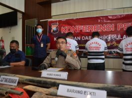 konfrensi pers terkait pencurian kabel telkom