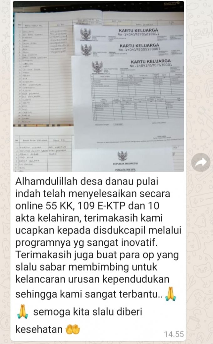 Kades Desa Pulai Indah Apresiasi Trobosan Nasi Uduk Disdukpencapil Inhil