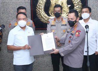 Menpora Zainudin Amali dan Kapolri Jenderal Listyo Sigit Prabowo