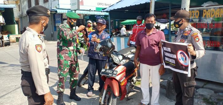 Polsek Kundur Bersama Koramil 03 Kundur Gelar Razia Masker