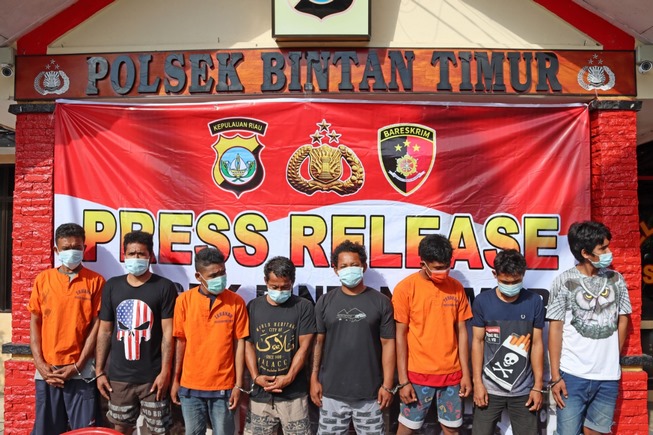 Pelaku pengeroyokan di Kampung Kuala Lumpur Kijang, Kecamatan Bintan Timur