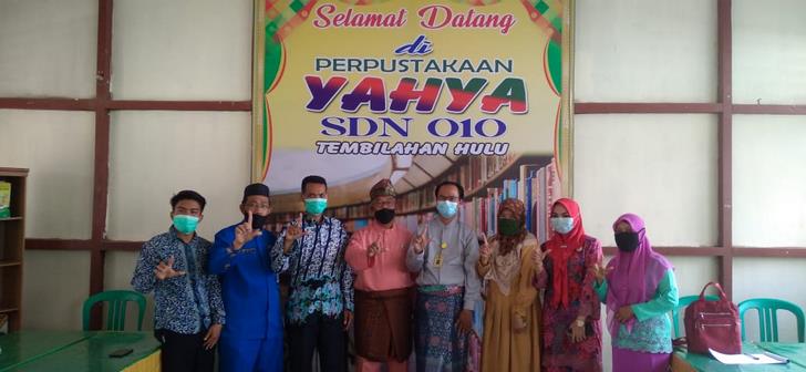 DPAD Inhil dan Ketua Atpusi Provinsi Riau Bersinergi Lakukan Pembinaan Perpus