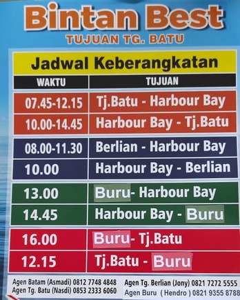 Jadwal keberangkatan