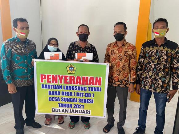 Desa Sungai Sebesi Telah Menyalurkan Bantuan Langsung Tunai (BLT) Untuk Bulan Januari 2021