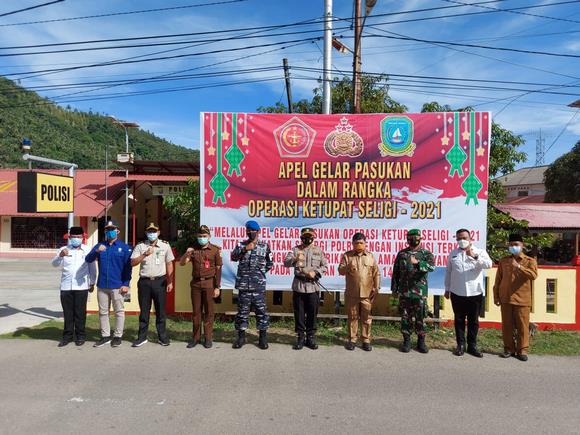 Apel Gelar Pasukan Dalam Rangka Operasi Ketupat Seligi 2021 Polres Kepulauan Anambas