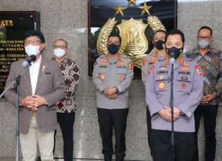 Kapolri Jenderal Listyo Sigit Prabowo memberikan dukungan terkait dengan pembangunan infrastruktur Teknologi Informasi Komunikasi