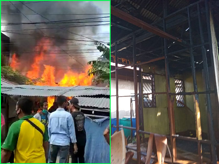 Sebuah Rumah di Tembilahan, Terbakar