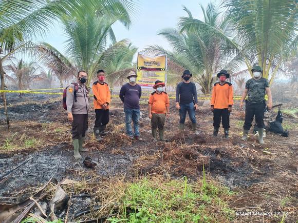 Polres Indragiri Hilir Telah Menangkap Seorang Pelaku Pembakaran Lahan