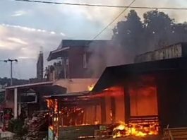 Warung terbakar di Inhil