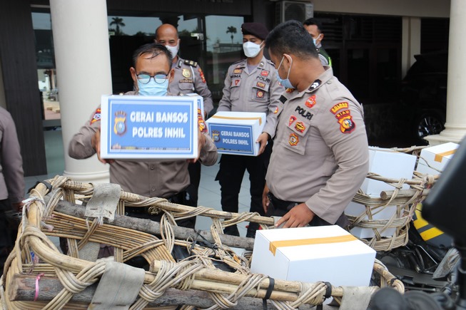 Gerai Bansos Polres Inhil