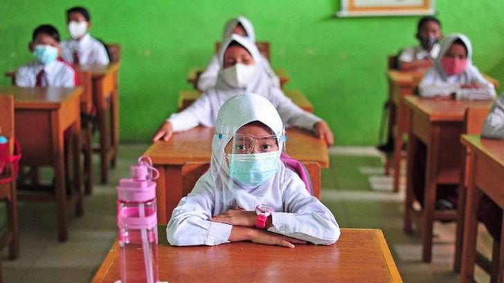 Belajar Tatap Muka Sekolah Dasar Madrasah Ibtidaiyah Negeri, di Tembilahan, Dimulai Hari Ini