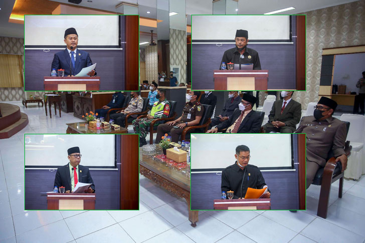 (Foto) Ketua DPRD Anambas, Hasnidar, Pimpin Rapat Paripurna Penyampaian Nota Keuangan Rancangan Peraturan Daerah APBD-P T.A 2021