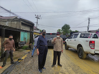 HM Wardan Dampingi Kadis PUPRPKPP Riau Saat Monitoring Pembangunan Beberapa Ruas Jalan Provinsi di Inhil