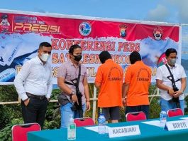 Dua tersangka Narkoba jenis sabu seberat hampir 2Kg