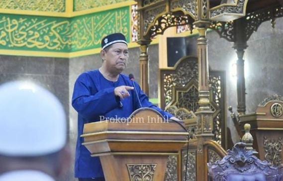 (Foto) Wakil Bupati H.Syamsuddin Uti Hadiri Peringatan Maulid Nabi Muhammad SAW 1443 H di Mesjid Jami’ Pulau Kijang