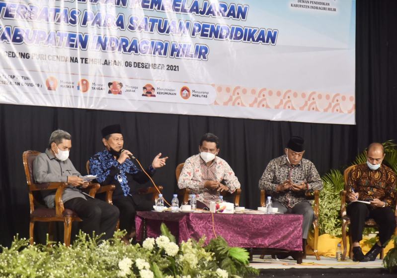 Wakil Bupati Inhil, H Syamsuddin Uti Hadiri Rembug Evaluasi Pelaksanaan Pembelajaran Tatap Muka
