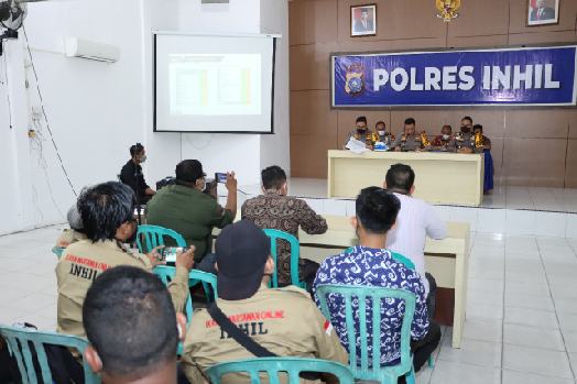 Konfrensi Pers Polres Inhil, Capaian Penanganan Kasus Sepanjang Tahun 2021