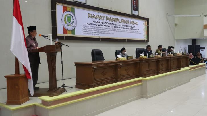 Bupati HM Wardan Sampaikan Jawaban Atas Ranperda Perubahan RPJMD Inhil TH 2018-2023