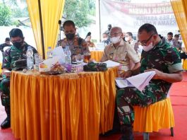 Bupati Asahan didampingi Kapolres Asahan, Danlanal TBA dan Dandim 0208/Asahan siap ikuti arahan dari Kapolri.