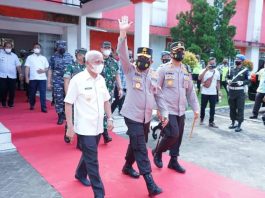 Bupati Asahan sambut kedatangan Kapolda Sumatera Utara.