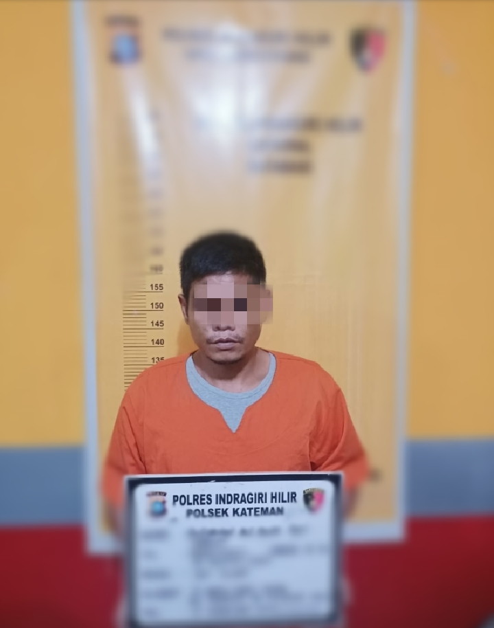 Polsek Kateman Polres Inhil Tangkap BD, Atas Penganiayaan Seorang Warga Tagaraja