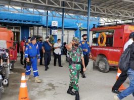 Kunjungan Kodim ke damkar Inhil