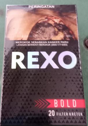 Rokok tanpa pita cukai, merek REXO