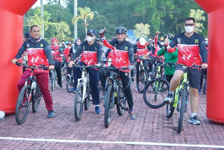 Gowes Bareng peringatan hari jadi Kabupaten Asahan Ke-76