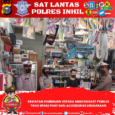 Larang Knalpot Brong dan Lampu Strobo, Satlantas Inhil Datangi Bengkel Modifikasi Kendaraan Bermotor