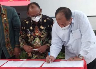 Wakil Bupati Asahan menanda tangani nota kesepahaman dalam rangka membangun sinergitas antara Pemerintah Pusat dan Pemerintah Daerah