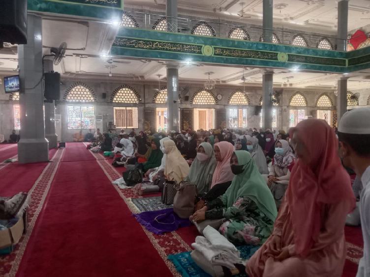 TP PKK Dan Gabungan Organisasi Wanita Laksanakan Kegiatan Amaliah Di Masjid Al Huda Tembilahan