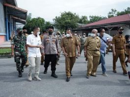 Pemkab Asahan bersama Kapolres Asahan Turun langsung kepasar-pasar tradisional melakukan pemantauan langsung harga dan stok pangan