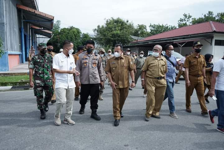 Pemkab Asahan bersama Kapolres Asahan Turun langsung kepasar-pasar tradisional melakukan pemantauan langsung harga dan stok pangan